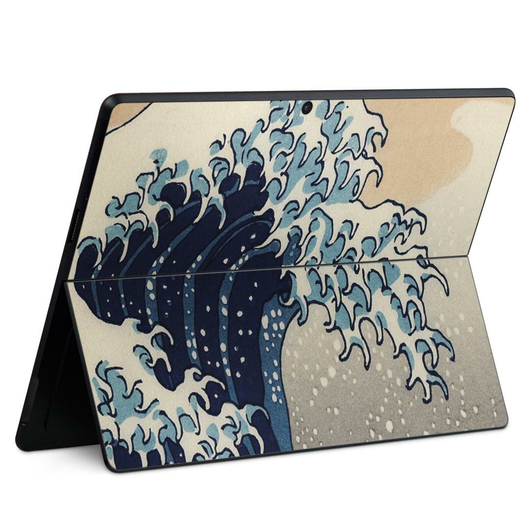 Surface Pro11(2024) / Pro10(for Business) / Pro9(2022) 共通対応 背面 保護 デザイン スキンシール Pro8/ProX 各種対応 011473 和風 和柄 海