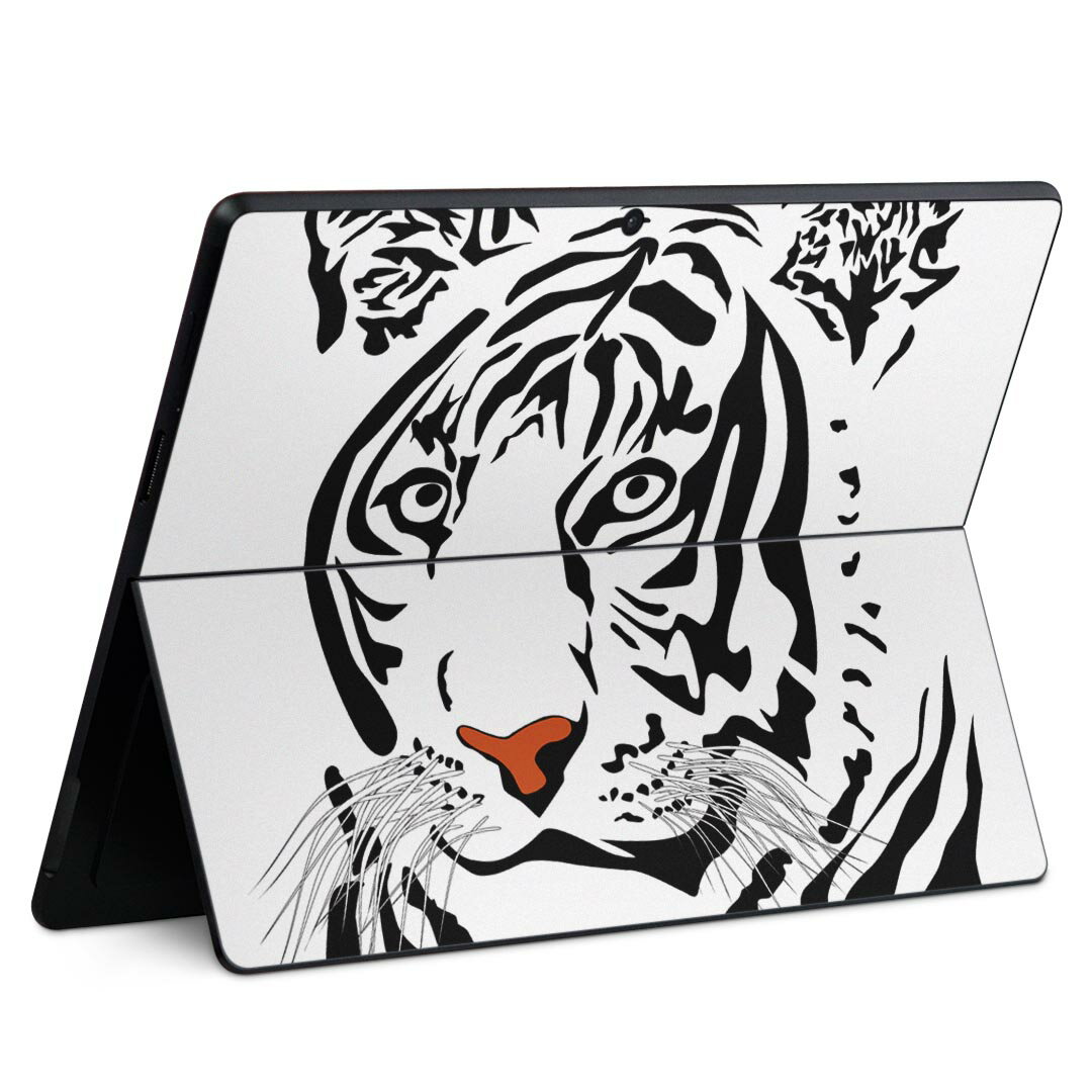 Surface Pro11(2024) / Pro10(for Business) / Pro9(2022) 共通対応 背面 保護 デザイン スキンシール Pro8/ProX 各種対応 011548 動物 アニマル 虎