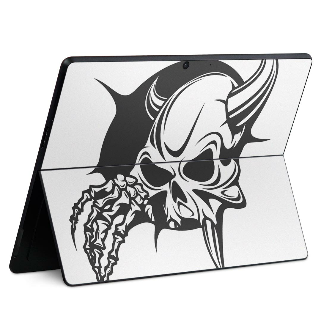Surface Pro11(2024) / Pro10(for Business) / Pro9(2022) 共通対応 背面 保護 デザイン スキンシール Pro8/ProX 各種対応 011669 骸骨 ドクロ 悪魔