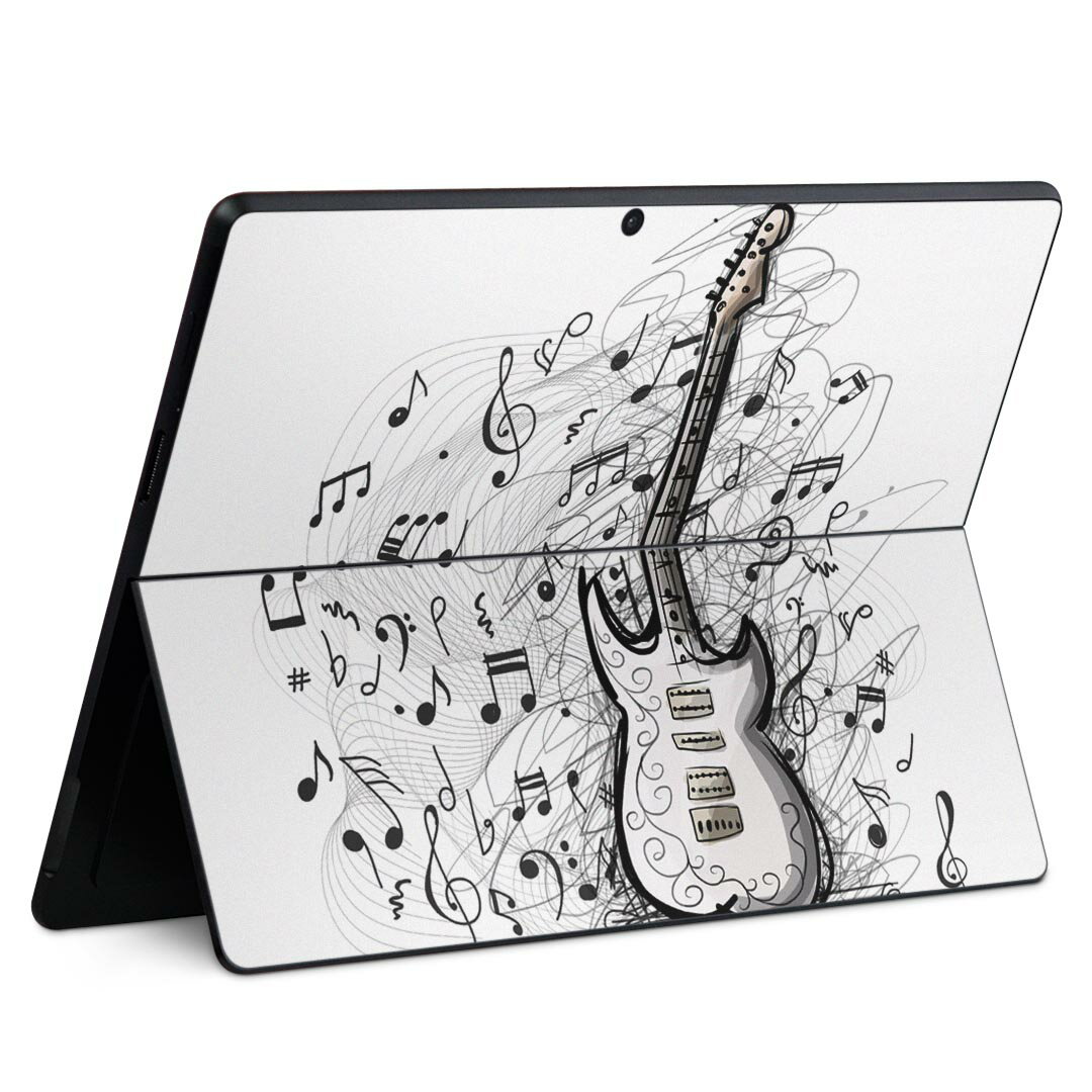 Surface Pro 9 Surface Pro 8 Surface Pro X 用 スキンシール 共通対応 igsticker サーフェス プロ 9 / プロ 8 カバー ケース 　　011720 音楽　音符　ギター