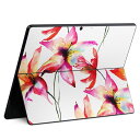 Surface Pro11(2024) / Pro10(for Business) / Pro9(2022) 共通対応 背面 保護 デザイン スキンシール Pro8/ProX 各種対応 011905 花 花柄 おしゃれ