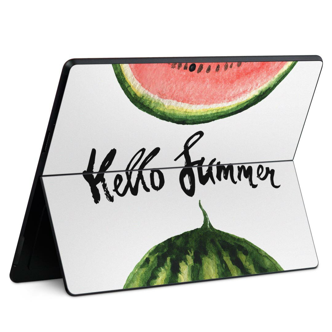 Surface Pro11(2024) / Pro10(for Business) / Pro9(2022) 共通対応 背面 保護 デザイン スキンシール Pro8/ProX 各種対応 012062 英語 スイカ 果物