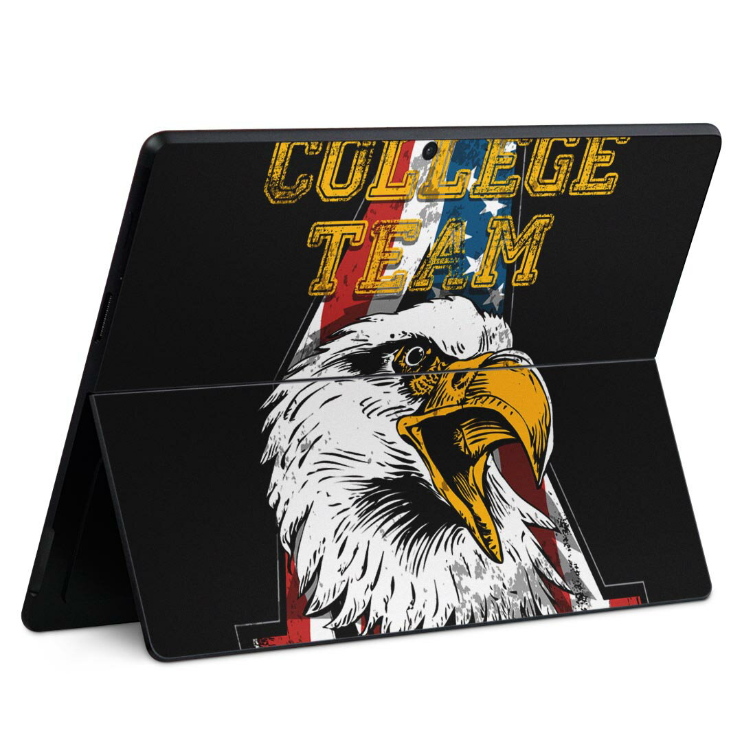 Surface Pro11(2024) / Pro10(for Business) / Pro9(2022) 共通対応 背面 保護 デザイン スキンシール Pro8/ProX 各種対応 012353 英語 鳥 かっこいい