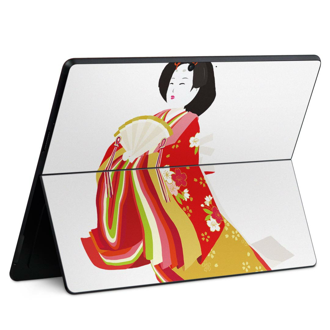 Surface Pro11(2024) / Pro10(for Business) / Pro9(2022) 共通対応 背面 保護 デザイン スキンシール Pro8/ProX 各種対応 012858 ひな祭り 和 節句