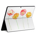 Surface Pro11(2024) / Pro10(for Business) / Pro9(2022) 共通対応 背面 保護 デザイン スキンシール Pro8/ProX 各種対応 013409 花 葉 植物