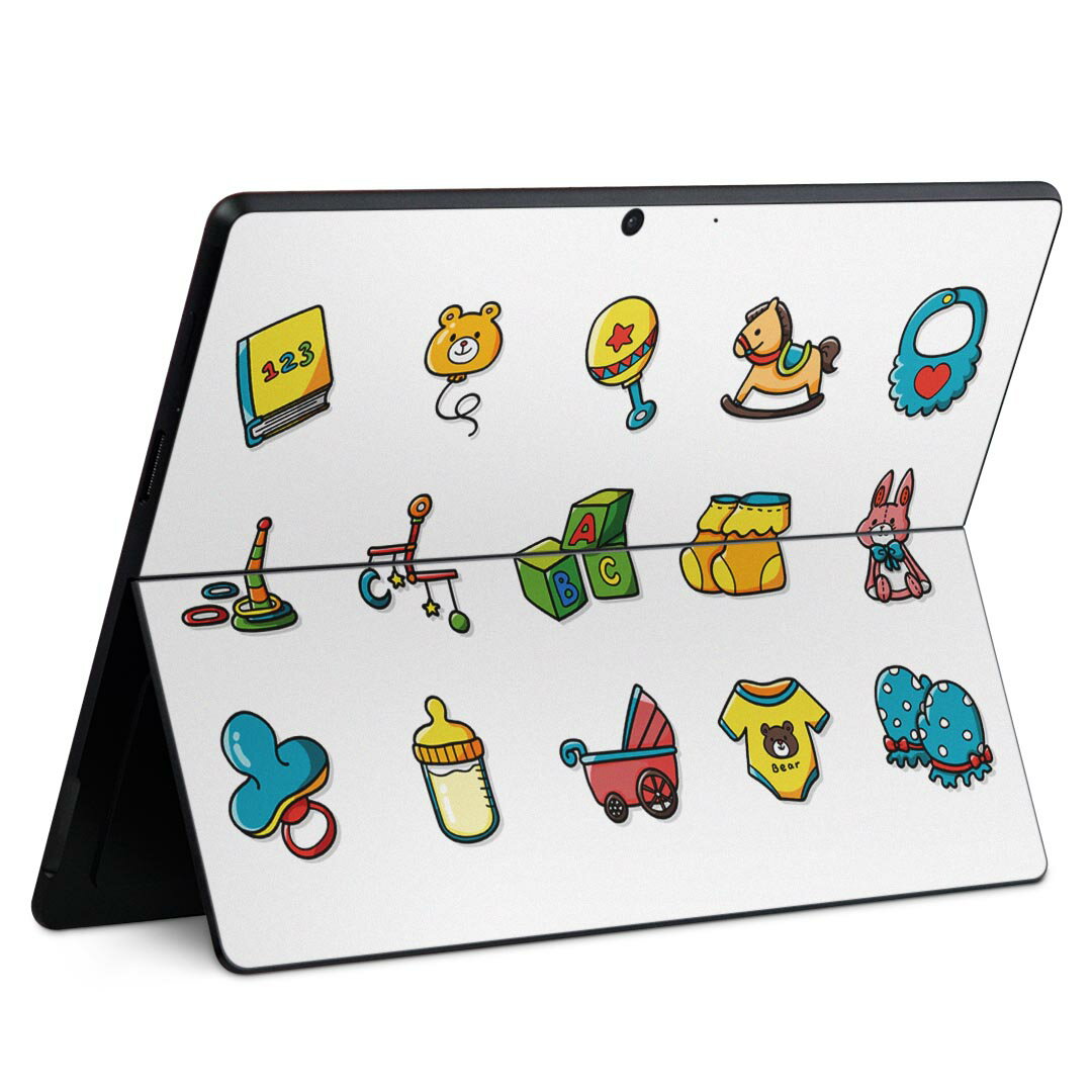 Surface Pro11(2024) / Pro10(for Business) / Pro9(2022) 共通対応 背面 保護 デザイン スキンシール Pro8/ProX 各種対応 013486 赤ちゃん おもちゃ 積み木