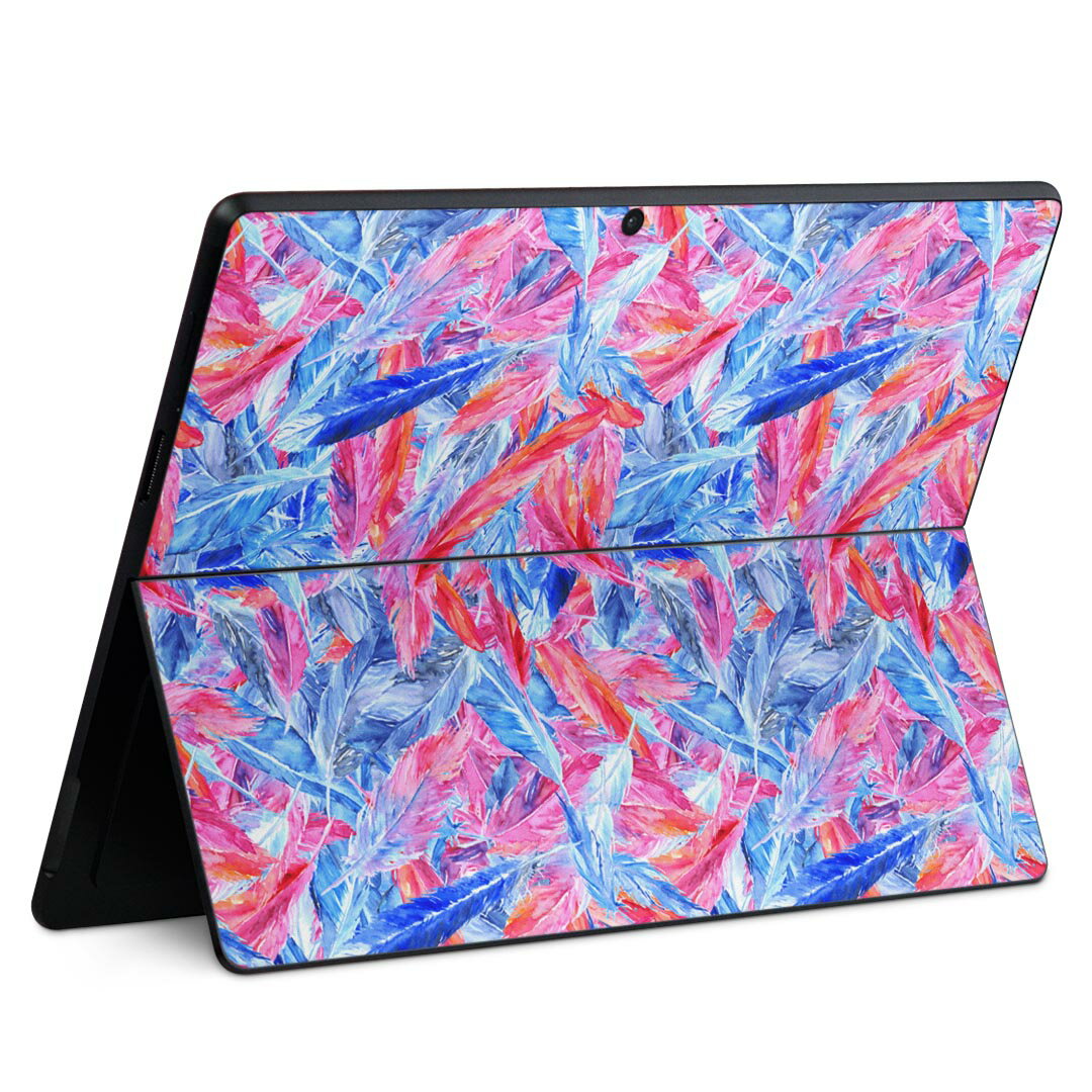 Surface Pro11(2024) / Pro10(for Business) / Pro9(2022) 共通対応 背面 保護 デザイン スキンシール Pro8/ProX 各種対応 014060 羽根 フェザー