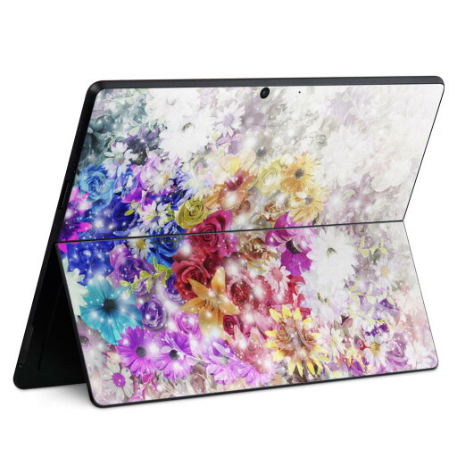 Surface Pro11(2024) / Pro10(for Business) / Pro9(2022) 共通対応 背面 保護 デザイン スキンシール Pro8/ProX 各種対応 014160 花 カラフル Surface Pro11(2024) / Pro10(for Business) / Pro9(2022) 共通対応 背面 保護 デザイン スキンシール Pro8/ProX 各種対応 014160 花 カラフル