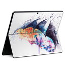 Surface Pro11(2024) / Pro10(for Business) / Pro9(2022) 共通対応 背面 保護 デザイン スキンシール Pro8/ProX 各種対応 014179 傘 風景 イラスト