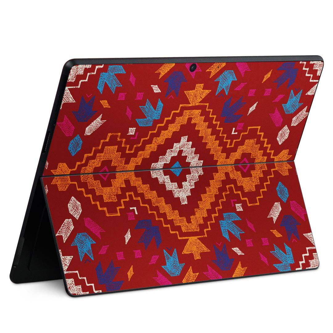 Surface Pro11(2024) / Pro10(for Business) / Pro9(2022) 共通対応 背面 保護 デザイン スキンシール Pro8/ProX 各種対応 014494 ネイティブ柄 模様