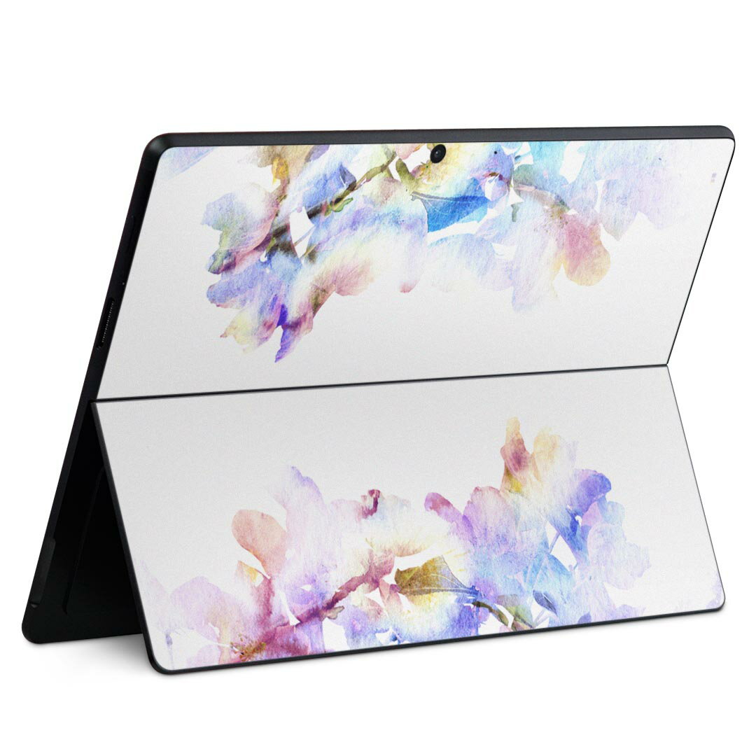 Surface Pro11(2024) / Pro10(for Business) / Pro9(2022) 共通対応 背面 保護 デザイン スキンシール Pro8/ProX 各種対応 014578 花 色彩