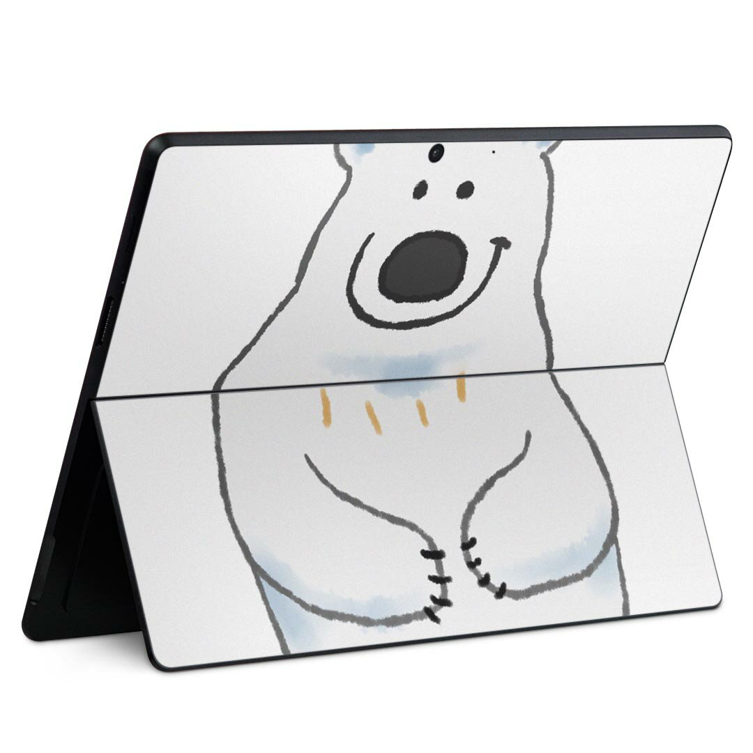 Surface Pro11(2024) / Pro10(for Business) / Pro9(2022) 共通対応 背面 保護 デザイン スキンシール Pro8/ProX 各種対応 014622 クマ 動物 アニマル