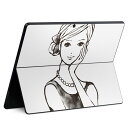 Surface Pro11(2024) / Pro10(for Business) / Pro9(2022) 共通対応 背面 保護 デザイン スキンシール Pro8/ProX 各種対応 014679 人物 おしゃれ ファッション
