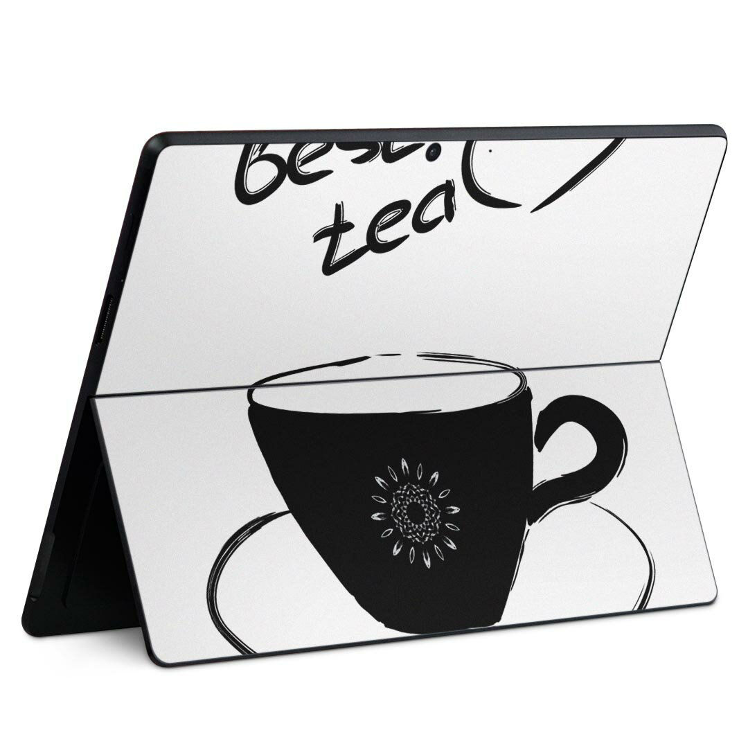 Surface Pro11(2024) / Pro10(for Business) / Pro9(2022) 共通対応 背面 保護 デザイン スキンシール Pro8/ProX 各種対応 014746 コーヒー 白黒 おしゃれ