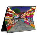 Surface Pro11(2024) / Pro10(for Business) / Pro9(2022) 共通対応 背面 保護 デザイン スキンシール Pro8/ProX 各種対応 014868 お祭り 風景 テキ屋 屋台