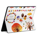Surface Pro11(2024) / Pro10(for Business) / Pro9(2022) 共通対応 背面 保護 デザイン スキンシール Pro8/ProX 各種対応 014959 秋 季節 どんぐり