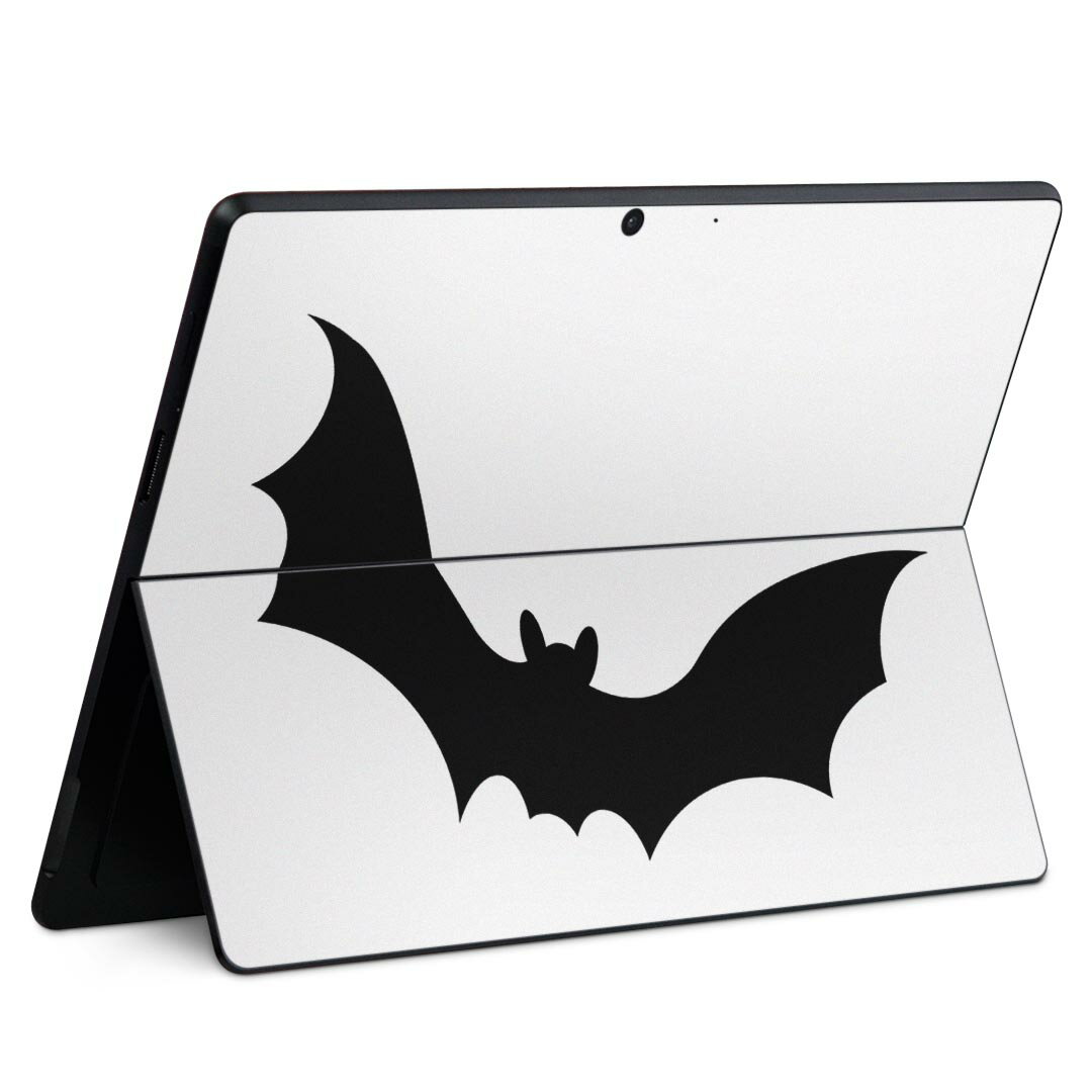 Surface Pro11(2024) / Pro10(for Business) / Pro9(2022) 共通対応 背面 保護 デザイン スキンシール Pro8/ProX 各種対応 015422 ハロウィン コウモリ モノクロ