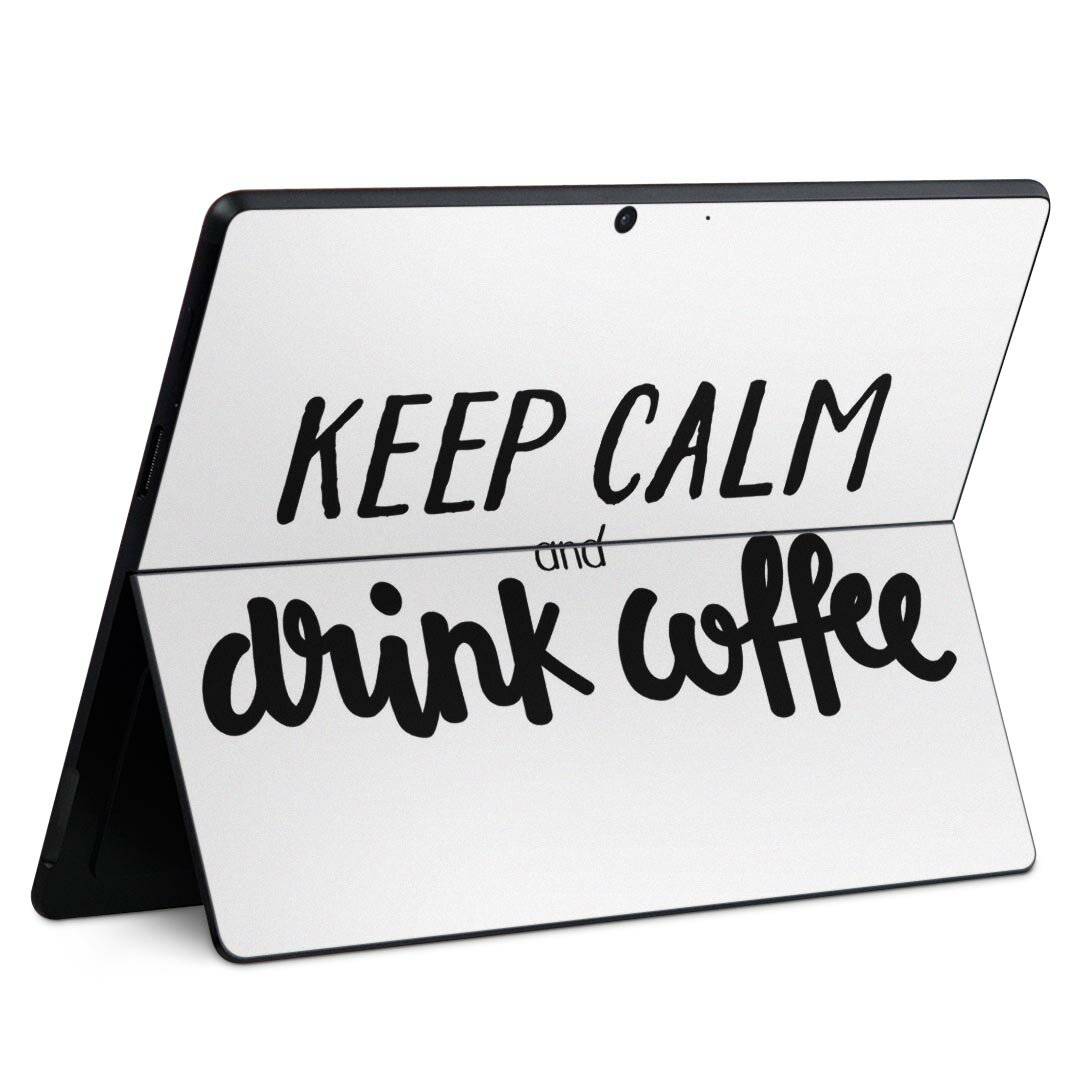 Surface Pro11(2024) / Pro10(for Business) / Pro9(2022) 共通対応 背面 保護 デザイン スキンシール Pro8/ProX 各種対応 015743 英語 モノクロ