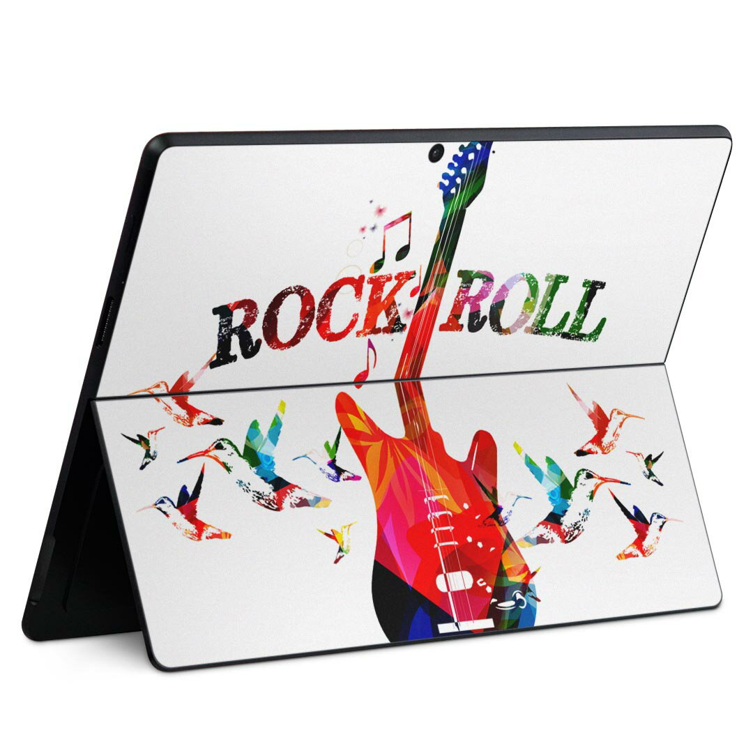 Surface Pro 9 Surface Pro 8 Surface Pro X 用 スキンシール 共通対応 igsticker サーフェス プロ 9 / プロ 8 カバー ケース 　　015807 ロック　ギター　カラフル