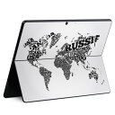 Surface Pro11(2024) / Pro10(for Business) / Pro9(2022) 共通対応 背面 保護 デザイン スキンシール Pro8/ProX 各種対応 016041 地図 英字 おしゃれ