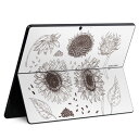 Surface Pro11(2024) / Pro10(for Business) / Pro9(2022) 共通対応 背面 保護 デザイン スキンシール Pro8/ProX 各種対応 016123 ひまわり 植物
