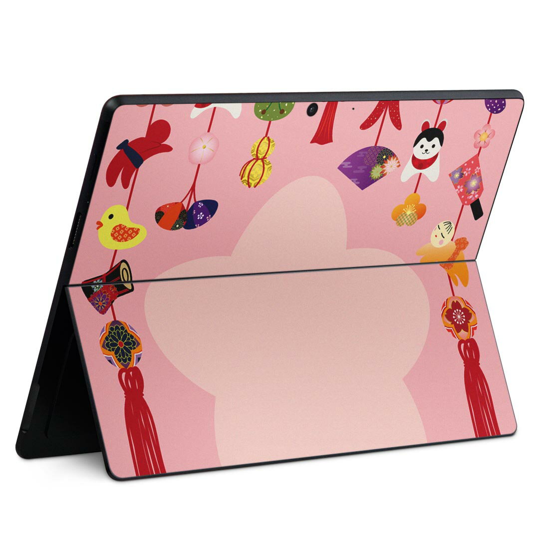 Surface Pro11(2024) / Pro10(for Business) / Pro9(2022) 共通対応 背面 保護 デザイン スキンシール Pro8/ProX 各種対応 016205 和柄 桜