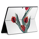 Surface Pro11(2024) / Pro10(for Business) / Pro9(2022) 共通対応 背面 保護 デザイン スキンシール Pro8/ProX 各種対応 016287 チューリップ 植物 花