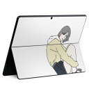 Surface Pro 9 Surface Pro 8 Surface Pro X 用 スキンシール 共通対応 igsticker サーフェス プロ 9 / プロ 8 カバー ケース 　　016299 女の子　イラスト