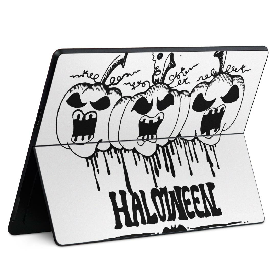 Surface Pro11(2024) / Pro10(for Business) / Pro9(2022) 共通対応 背面 保護 デザイン スキンシール Pro8/ProX 各種対応 017445 かぼちゃ パンプキン ホラー