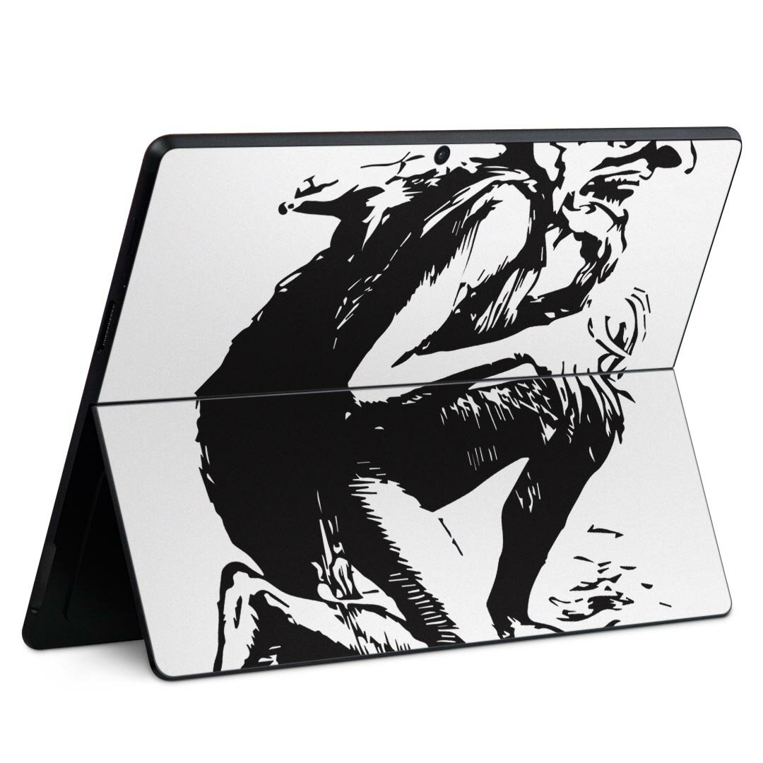 Surface Pro11(2024) / Pro10(for Business) / Pro9(2022) 共通対応 背面 保護 デザイン スキンシール Pro8/ProX 各種対応 017478 リアル ピエロ ホラー