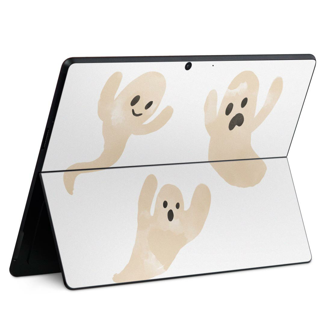 Surface Pro11(2024) / Pro10(for Business) / Pro9(2022) 共通対応 背面 保護 デザイン スキンシール Pro8/ProX 各種対応 017495 おばけ 手書き かわいい