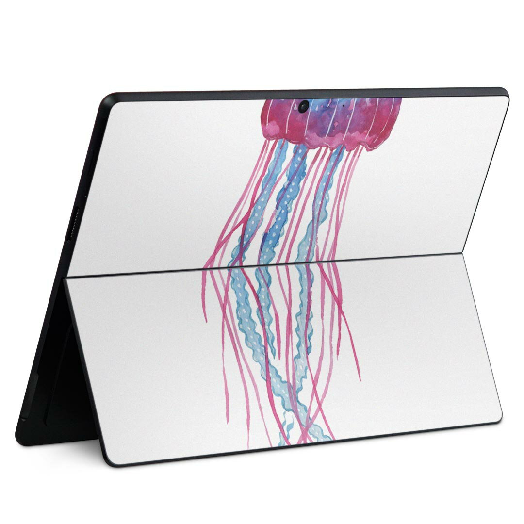 Surface Pro11(2024) / Pro10(for Business) / Pro9(2022) 共通対応 背面 保護 デザイン スキンシール Pro8/ProX 各種対応 017532 くらげ 海月 海