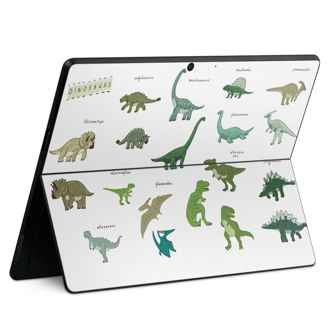 Surface Pro 9 Surface Pro 8 Surface Pro X 用 スキンシール 共通対応 igsticker サーフェス プロ 9 / プロ 8 カバー ケース 　　017556 ダイナソー　 ダイナソー　恐竜　Dinosaur 　表