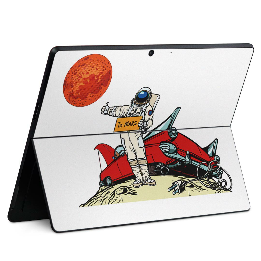 Surface Pro11(2024) / Pro10(for Business) / Pro9(2022) 共通対応 背面 保護 デザイン スキンシール Pro8/ProX 各種対応 017775 宇宙 飛行士
