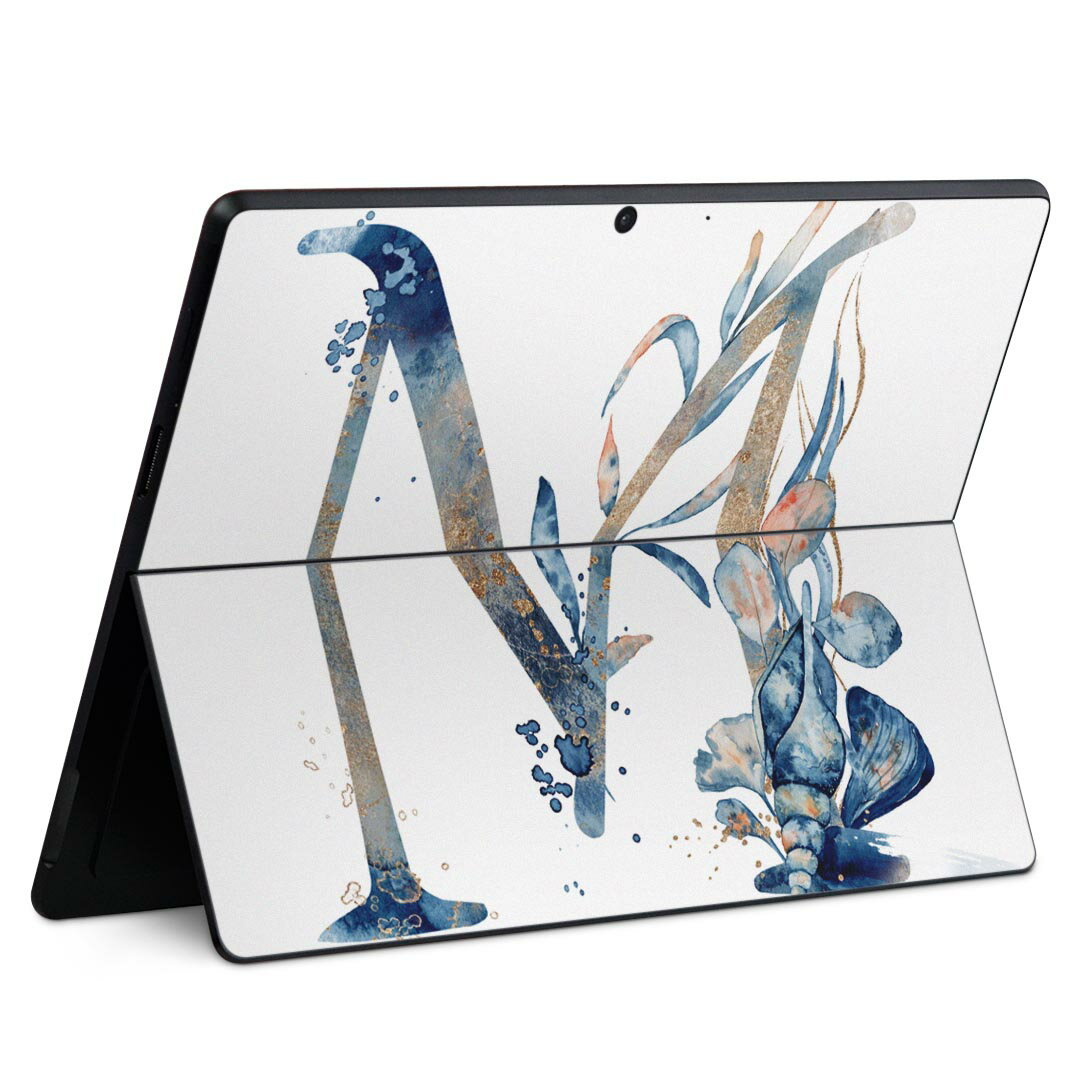 Surface Pro11(2024) / Pro10(for Business) / Pro9(2022) 共通対応 背面 保護 デザイン スキンシール Pro8/ProX 各種対応 019665 文字 m アルファベット