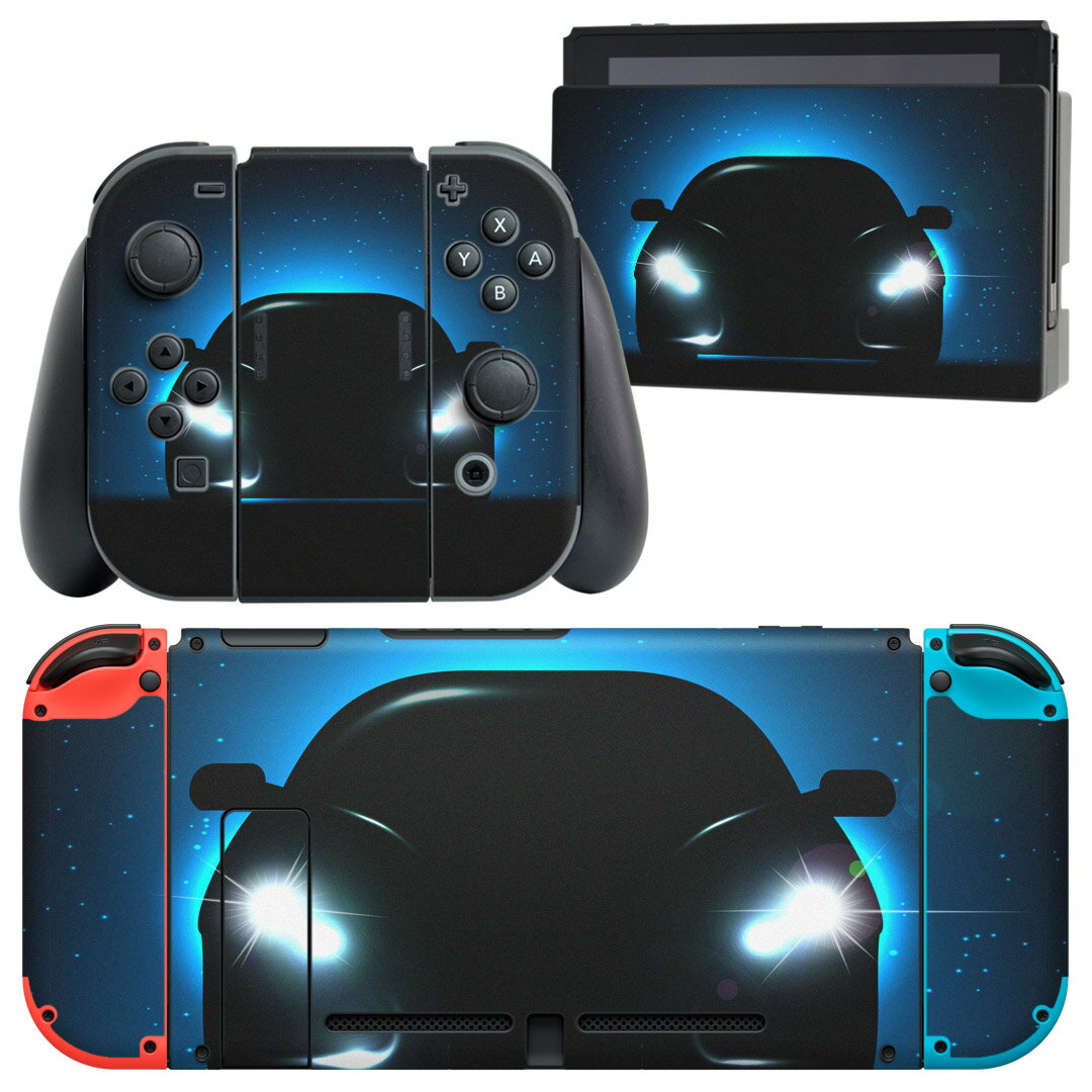 製品名 Nintendo Switch 本体裏面＆ドック正面＆ジョイコン専用 デザインスキンシール セット内容 Nintendo Switch 本体＆ドック＆ジョイコン用スキンシール（各1枚） ニンテンドースイッチ専用です。携帯機のSwitch LiteやProコンには対応していません。 商品特徴 再剥離性シートを素材に採用し、細かな位置調整がしやすく貼り直しが容易です。専用の業務プリンターを使い、商品画像と遜色のない美しい印刷仕上がり。 注意事項 画像はサンプルですので、ご覧の環境によっては多少色味に違いを感じる場合がございます。 イメージと違った、モニターと色味が異なるという理由での交換や返金はご対応出来かねます。スキンシールのみの販売で、ニンテンドースイッチ本体などは付属しません。シワができた場合、ドライヤーなどで軽く温め、外側に向けてシワを伸ばすように貼ってください。初回貼付時の位置調整や貼り直しは可能ですが、しっかりと押し付けて接着させた後の再剥離、再利用は保証しておりません。また接着部に油分や汚れが付着しますと角の部分は剥がれやすくなりますので、貼付時はあまり触れないようにご注意ください。無地のセミグロスシートにデザインをプリントした商品で、デコなどの加工はございません。 凹凸や光沢があるように見えたり布地や金属を素材にしたように見える商品もありますが、デザインの図版によるものです。印刷時に微妙な画像のズレが生じる場合がございます。ご注文後に1点1点制作する受注生産品の為、不良品以外のご返品や交換は固くお断りします。当店における繰り返しの実機テストでは問題ありませんでしたが、経過年数や使用環境により、シールを剥がす際に本体の塗装が一部剥がれる可能性があります。恐れ入りますが、万が一そのような状況になった場合でも当店ではゲーム機本体の保証は出来かねますので、予めご理解の上お求めください。 商品発送 完全受注生産のハンドメイド商品となりますので、既製品と比べて発送までお時間を頂いています。 基本的に決済確認後2?3営業日、最大で10営業日での発送となります。繁忙期や休業日明けの場合はさらに時間がかかる場合があります。 その際には別途メールにてご連絡致します。メール便の場合、発送日から到着までに2?4日ほどかかる場合が多く、紛失などの保障もご対応できかねます。あらかじめご了承下さい。
