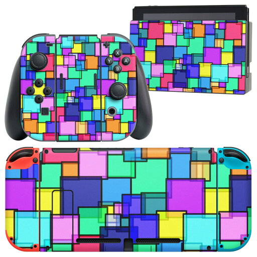igsticker Nintendo Switch 用 デザインスキンシール 任天堂 ニンテンドー スイッチ 専用 本体ドック Joy-Con Joycon ジョイコン 専用 ゲーム機 カバー アクセサリー フィルム ステッカー 000102 カラフル タイル igsticker Nintendo Switch 用 デザインスキンシール 任天堂 ニンテンドー スイッチ 専用 本体ドック Joy-Con Joycon ジョイコン 専用 ゲーム機 カバー アクセサリー フィルム ステッカー 000102 カラフル タイル