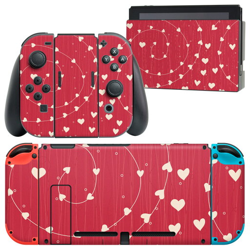igsticker Nintendo Switch 用 デザインスキンシール 任天堂 ニンテンドー スイッチ 専用 本体ドック Joy-Con Joycon ジョイコン 専用 ゲーム機 カバー アクセサリー フィルム ステッカー 000186 ハート イラスト 赤 igsticker Nintendo Switch 用 デザインスキンシール 任天堂 ニンテンドー スイッチ 専用 本体ドック Joy-Con Joycon ジョイコン 専用 ゲーム機 カバー アクセサリー フィルム ステッカー 000186 ハート イラスト 赤