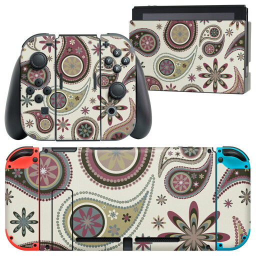 igsticker Nintendo Switch 用 デザインスキンシール 任天堂 ニンテンドー スイッチ 専用 本体ドック Joy-Con Joycon ジョイコン 専用 ゲーム機 カバー アクセサリー フィルム ステッカー 000793 ペイズリー 花 igsticker Nintendo Switch 用 デザインスキンシール 任天堂 ニンテンドー スイッチ 専用 本体ドック Joy-Con Joycon ジョイコン 専用 ゲーム機 カバー アクセサリー フィルム ステッカー 000793 ペイズリー 花