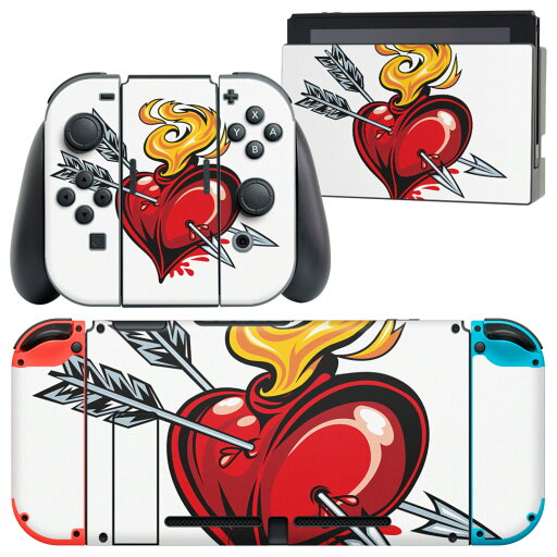 igsticker Nintendo Switch 用 デザインスキンシール 任天堂 ニンテンドー スイッチ 専用 本体ドック Joy-Con Joycon ジョイコン 専用 ゲーム機 カバー アクセサリー フィルム ステッカー 000909 ハート 矢 igsticker Nintendo Switch 用 デザインスキンシール 任天堂 ニンテンドー スイッチ 専用 本体ドック Joy-Con Joycon ジョイコン 専用 ゲーム機 カバー アクセサリー フィルム ステッカー 000909 ハート 矢