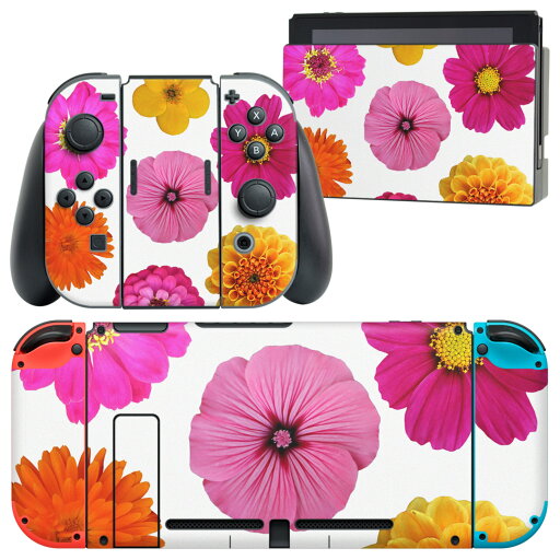 igsticker Nintendo Switch 用 デザインスキンシール 任天堂 ニンテンドー スイッチ 専用 本体ドック Joy-Con Joycon ジョイコン 専用 ゲーム機 カバー アクセサリー フィルム ステッカー 000945 花 カラフル igsticker Nintendo Switch 用 デザインスキンシール 任天堂 ニンテンドー スイッチ 専用 本体ドック Joy-Con Joycon ジョイコン 専用 ゲーム機 カバー アクセサリー フィルム ステッカー 000945 花 カラフル