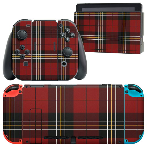 igsticker Nintendo Switch 用 デザインスキンシール 任天堂 ニンテンドー スイッチ 専用 本体ドック Joy-Con Joycon ジョイコン 専用 ゲーム機 カバー アクセサリー フィルム ステッカー 000952 チェック 赤 igsticker Nintendo Switch 用 デザインスキンシール 任天堂 ニンテンドー スイッチ 専用 本体ドック Joy-Con Joycon ジョイコン 専用 ゲーム機 カバー アクセサリー フィルム ステッカー 000952 チェック 赤