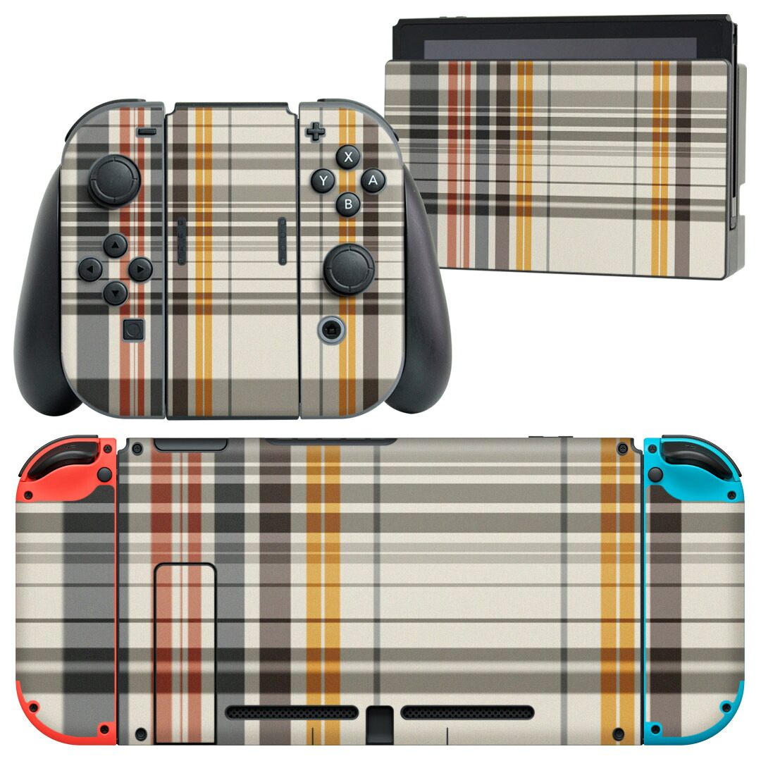 製品名 Nintendo Switch 本体裏面＆ドック正面＆ジョイコン専用 デザインスキンシール セット内容 Nintendo Switch 本体＆ドック＆ジョイコン用スキンシール（各1枚） ニンテンドースイッチ専用です。携帯機のSwitch LiteやProコンには対応していません。 商品特徴 再剥離性シートを素材に採用し、細かな位置調整がしやすく貼り直しが容易です。専用の業務プリンターを使い、商品画像と遜色のない美しい印刷仕上がり。 注意事項 画像はサンプルですので、ご覧の環境によっては多少色味に違いを感じる場合がございます。 イメージと違った、モニターと色味が異なるという理由での交換や返金はご対応出来かねます。スキンシールのみの販売で、ニンテンドースイッチ本体などは付属しません。シワができた場合、ドライヤーなどで軽く温め、外側に向けてシワを伸ばすように貼ってください。初回貼付時の位置調整や貼り直しは可能ですが、しっかりと押し付けて接着させた後の再剥離、再利用は保証しておりません。また接着部に油分や汚れが付着しますと角の部分は剥がれやすくなりますので、貼付時はあまり触れないようにご注意ください。無地のセミグロスシートにデザインをプリントした商品で、デコなどの加工はございません。 凹凸や光沢があるように見えたり布地や金属を素材にしたように見える商品もありますが、デザインの図版によるものです。印刷時に微妙な画像のズレが生じる場合がございます。ご注文後に1点1点制作する受注生産品の為、不良品以外のご返品や交換は固くお断りします。当店における繰り返しの実機テストでは問題ありませんでしたが、経過年数や使用環境により、シールを剥がす際に本体の塗装が一部剥がれる可能性があります。恐れ入りますが、万が一そのような状況になった場合でも当店ではゲーム機本体の保証は出来かねますので、予めご理解の上お求めください。 商品発送 完全受注生産のハンドメイド商品となりますので、既製品と比べて発送までお時間を頂いています。 基本的に決済確認後2?3営業日、最大で10営業日での発送となります。繁忙期や休業日明けの場合はさらに時間がかかる場合があります。 その際には別途メールにてご連絡致します。メール便の場合、発送日から到着までに2?4日ほどかかる場合が多く、紛失などの保障もご対応できかねます。あらかじめご了承下さい。