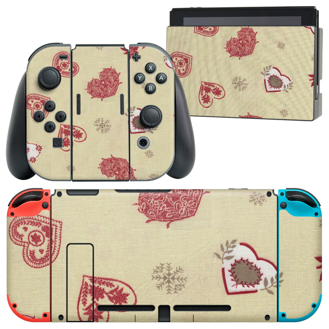 製品名 Nintendo Switch 本体裏面＆ドック正面＆ジョイコン専用 デザインスキンシール セット内容 Nintendo Switch 本体＆ドック＆ジョイコン用スキンシール（各1枚） ニンテンドースイッチ専用です。携帯機のSwitch LiteやProコンには対応していません。 商品特徴 再剥離性シートを素材に採用し、細かな位置調整がしやすく貼り直しが容易です。専用の業務プリンターを使い、商品画像と遜色のない美しい印刷仕上がり。 注意事項 画像はサンプルですので、ご覧の環境によっては多少色味に違いを感じる場合がございます。 イメージと違った、モニターと色味が異なるという理由での交換や返金はご対応出来かねます。スキンシールのみの販売で、ニンテンドースイッチ本体などは付属しません。シワができた場合、ドライヤーなどで軽く温め、外側に向けてシワを伸ばすように貼ってください。初回貼付時の位置調整や貼り直しは可能ですが、しっかりと押し付けて接着させた後の再剥離、再利用は保証しておりません。また接着部に油分や汚れが付着しますと角の部分は剥がれやすくなりますので、貼付時はあまり触れないようにご注意ください。無地のセミグロスシートにデザインをプリントした商品で、デコなどの加工はございません。 凹凸や光沢があるように見えたり布地や金属を素材にしたように見える商品もありますが、デザインの図版によるものです。印刷時に微妙な画像のズレが生じる場合がございます。ご注文後に1点1点制作する受注生産品の為、不良品以外のご返品や交換は固くお断りします。当店における繰り返しの実機テストでは問題ありませんでしたが、経過年数や使用環境により、シールを剥がす際に本体の塗装が一部剥がれる可能性があります。恐れ入りますが、万が一そのような状況になった場合でも当店ではゲーム機本体の保証は出来かねますので、予めご理解の上お求めください。 商品発送 完全受注生産のハンドメイド商品となりますので、既製品と比べて発送までお時間を頂いています。 基本的に決済確認後2?3営業日、最大で10営業日での発送となります。繁忙期や休業日明けの場合はさらに時間がかかる場合があります。 その際には別途メールにてご連絡致します。メール便の場合、発送日から到着までに2?4日ほどかかる場合が多く、紛失などの保障もご対応できかねます。あらかじめご了承下さい。