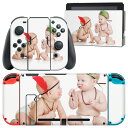 igsticker Nintendo Switch 用 デザインスキンシール 任天堂 ニンテンドー スイッチ 専用 本体ドック Joy-Con Joycon ジョイコン 専用 ゲーム機 カバー アクセサリー フィルム ステッカー 001169 赤ちゃん インディアン(2)