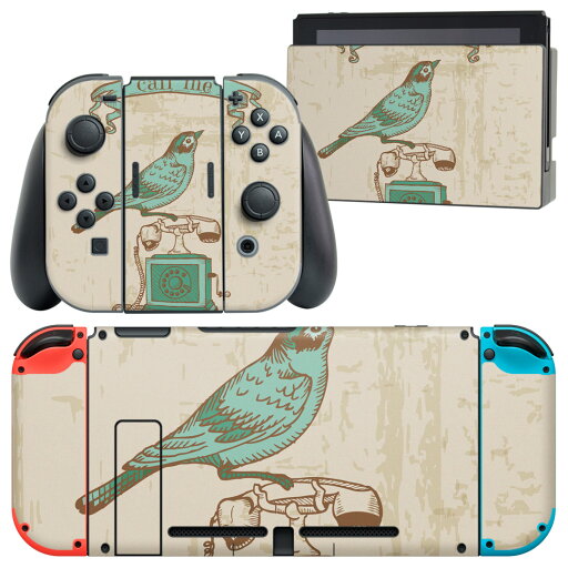 igsticker Nintendo Switch 用 デザインスキンシール 任天堂 ニンテンドー スイッチ 専用 本体ドック Joy-Con Joycon ジョイコン 専用 ゲーム機 カバー アクセサリー フィルム ステッカー 001199 レトロ 鳥 電話 igsticker Nintendo Switch 用 デザインスキンシール 任天堂 ニンテンドー スイッチ 専用 本体ドック Joy-Con Joycon ジョイコン 専用 ゲーム機 カバー アクセサリー フィルム ステッカー 001199 レトロ 鳥 電話