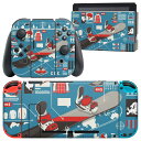 igsticker Nintendo Switch 用 デザインスキンシール 任天堂 ニンテンドー スイッチ 専用 本体ドック Joy-Con Joycon ジョイコン 専用 ゲーム機 カバー アクセサリー フィルム ステッカー 001209 スノーボード スポーツ