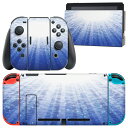 igsticker Nintendo Switch 用 デザインスキンシール 任天堂 ニンテンドー スイッチ 専用 本体ドック Joy-Con Joycon ジョイコン 専用 ゲーム機 カバー アクセサリー フィルム ステッカー 001261 海 水中 光|詳細画像