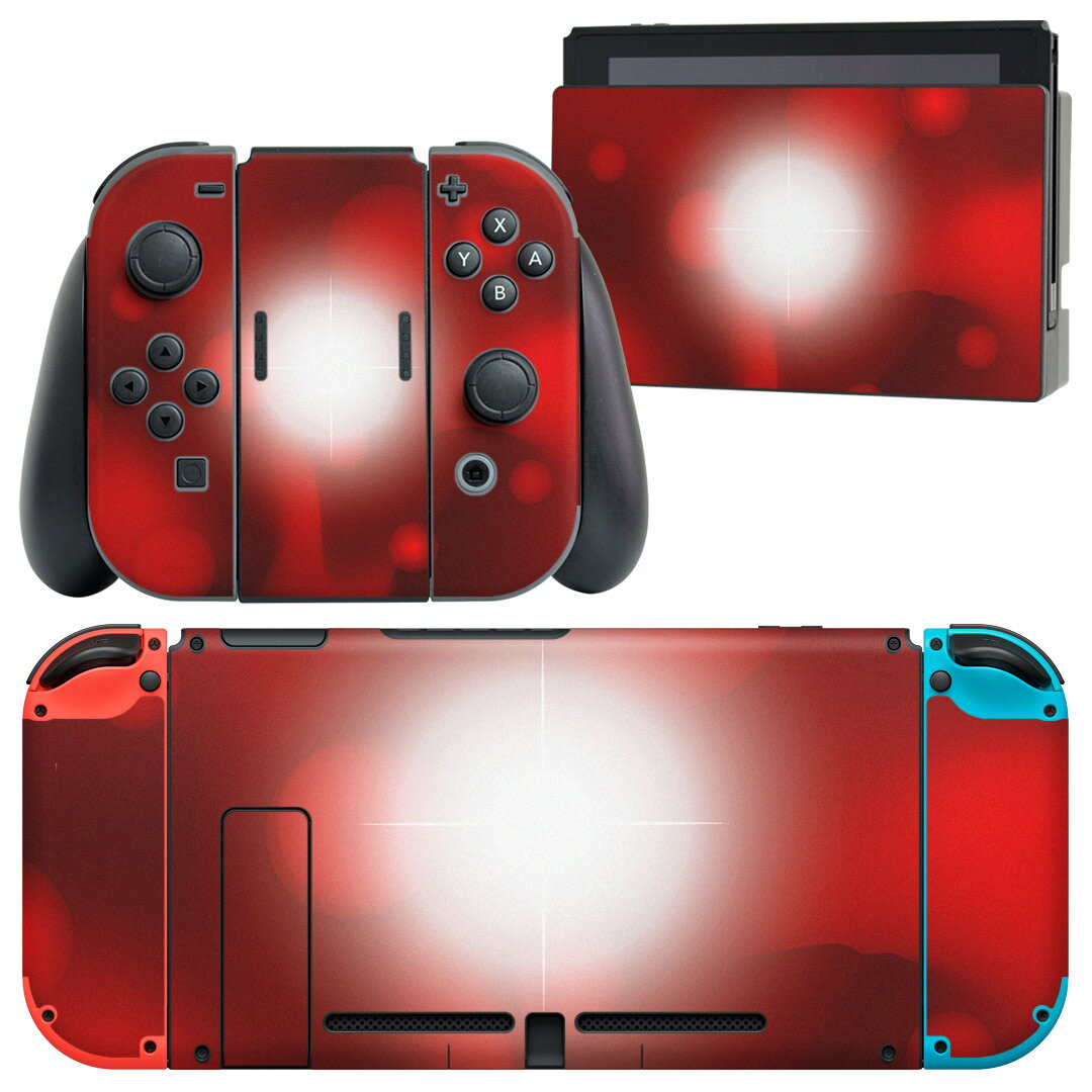 製品名 Nintendo Switch 本体裏面＆ドック正面＆ジョイコン専用 デザインスキンシール セット内容 Nintendo Switch 本体＆ドック＆ジョイコン用スキンシール（各1枚） ニンテンドースイッチ専用です。携帯機のSwitch LiteやProコンには対応していません。 商品特徴 再剥離性シートを素材に採用し、細かな位置調整がしやすく貼り直しが容易です。専用の業務プリンターを使い、商品画像と遜色のない美しい印刷仕上がり。 注意事項 画像はサンプルですので、ご覧の環境によっては多少色味に違いを感じる場合がございます。 イメージと違った、モニターと色味が異なるという理由での交換や返金はご対応出来かねます。スキンシールのみの販売で、ニンテンドースイッチ本体などは付属しません。シワができた場合、ドライヤーなどで軽く温め、外側に向けてシワを伸ばすように貼ってください。初回貼付時の位置調整や貼り直しは可能ですが、しっかりと押し付けて接着させた後の再剥離、再利用は保証しておりません。また接着部に油分や汚れが付着しますと角の部分は剥がれやすくなりますので、貼付時はあまり触れないようにご注意ください。無地のセミグロスシートにデザインをプリントした商品で、デコなどの加工はございません。 凹凸や光沢があるように見えたり布地や金属を素材にしたように見える商品もありますが、デザインの図版によるものです。印刷時に微妙な画像のズレが生じる場合がございます。ご注文後に1点1点制作する受注生産品の為、不良品以外のご返品や交換は固くお断りします。当店における繰り返しの実機テストでは問題ありませんでしたが、経過年数や使用環境により、シールを剥がす際に本体の塗装が一部剥がれる可能性があります。恐れ入りますが、万が一そのような状況になった場合でも当店ではゲーム機本体の保証は出来かねますので、予めご理解の上お求めください。 商品発送 完全受注生産のハンドメイド商品となりますので、既製品と比べて発送までお時間を頂いています。 基本的に決済確認後2?3営業日、最大で10営業日での発送となります。繁忙期や休業日明けの場合はさらに時間がかかる場合があります。 その際には別途メールにてご連絡致します。メール便の場合、発送日から到着までに2?4日ほどかかる場合が多く、紛失などの保障もご対応できかねます。あらかじめご了承下さい。