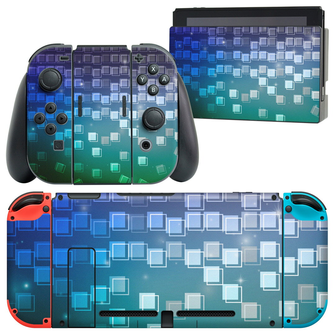 製品名 Nintendo Switch 本体裏面＆ドック正面＆ジョイコン専用 デザインスキンシール セット内容 Nintendo Switch 本体＆ドック＆ジョイコン用スキンシール（各1枚） ニンテンドースイッチ専用です。携帯機のSwitch LiteやProコンには対応していません。 商品特徴 再剥離性シートを素材に採用し、細かな位置調整がしやすく貼り直しが容易です。専用の業務プリンターを使い、商品画像と遜色のない美しい印刷仕上がり。 注意事項 画像はサンプルですので、ご覧の環境によっては多少色味に違いを感じる場合がございます。 イメージと違った、モニターと色味が異なるという理由での交換や返金はご対応出来かねます。スキンシールのみの販売で、ニンテンドースイッチ本体などは付属しません。シワができた場合、ドライヤーなどで軽く温め、外側に向けてシワを伸ばすように貼ってください。初回貼付時の位置調整や貼り直しは可能ですが、しっかりと押し付けて接着させた後の再剥離、再利用は保証しておりません。また接着部に油分や汚れが付着しますと角の部分は剥がれやすくなりますので、貼付時はあまり触れないようにご注意ください。無地のセミグロスシートにデザインをプリントした商品で、デコなどの加工はございません。 凹凸や光沢があるように見えたり布地や金属を素材にしたように見える商品もありますが、デザインの図版によるものです。印刷時に微妙な画像のズレが生じる場合がございます。ご注文後に1点1点制作する受注生産品の為、不良品以外のご返品や交換は固くお断りします。当店における繰り返しの実機テストでは問題ありませんでしたが、経過年数や使用環境により、シールを剥がす際に本体の塗装が一部剥がれる可能性があります。恐れ入りますが、万が一そのような状況になった場合でも当店ではゲーム機本体の保証は出来かねますので、予めご理解の上お求めください。 商品発送 完全受注生産のハンドメイド商品となりますので、既製品と比べて発送までお時間を頂いています。 基本的に決済確認後2?3営業日、最大で10営業日での発送となります。繁忙期や休業日明けの場合はさらに時間がかかる場合があります。 その際には別途メールにてご連絡致します。メール便の場合、発送日から到着までに2?4日ほどかかる場合が多く、紛失などの保障もご対応できかねます。あらかじめご了承下さい。